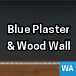 Blue Plaster & Wood Wall