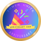 An anniversary coin