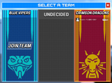 Team selection UI