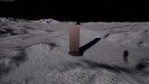 A monolith on the moon